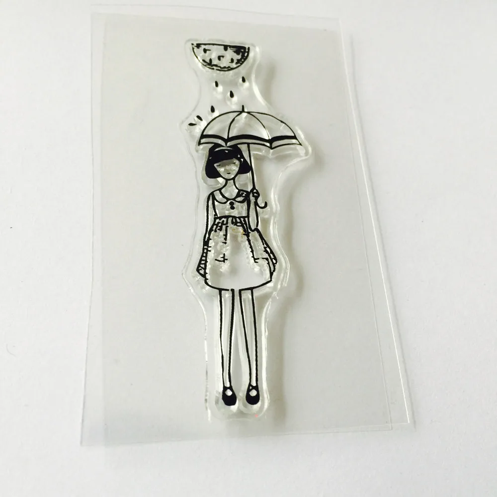 1 шт. зонтик девушка узор прозрачный силиконовый штамп Детский Набор для