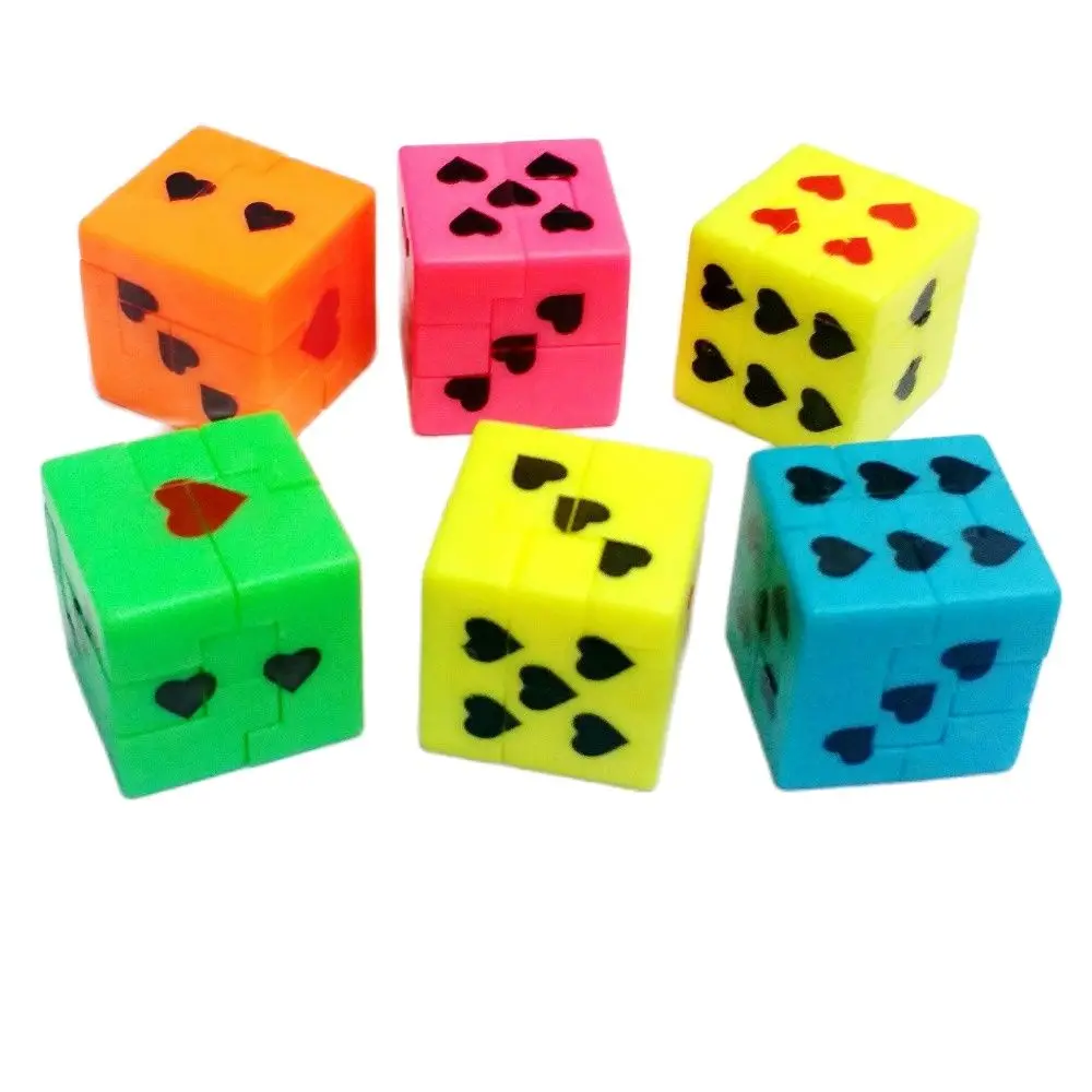 

12 Pcs Smart IQ Heart Dot Puzzle Dice Cube Brain Game 368-1 Pinata Filler Birthday Party Favors Toys Gift Bag Novelty Prize Gag