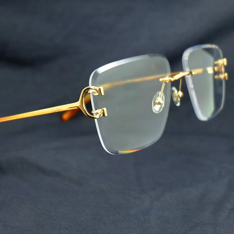 Модные прозрачные оправы для очков мужчин квадратная проволока C Carter оптические