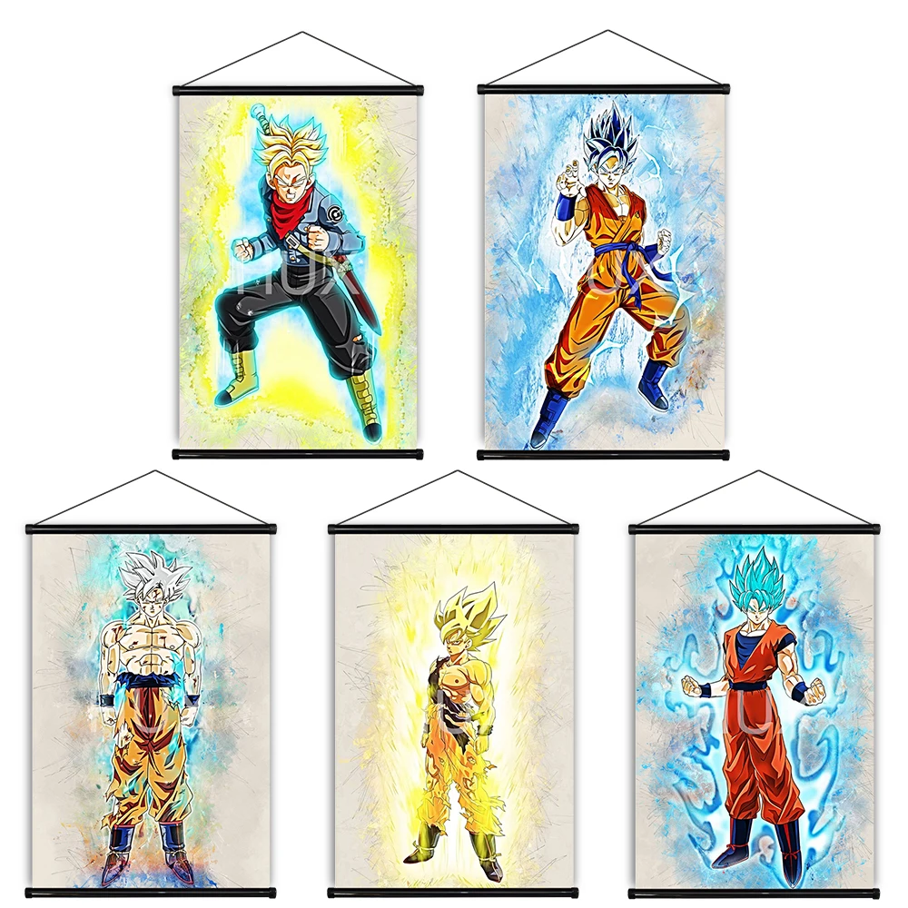 

Bandai Dragon Ball Z Super Saiyan Wall Decor Posters Pictures Prints Scroll Canvas Painting Dormitory Modern Mural Living Room