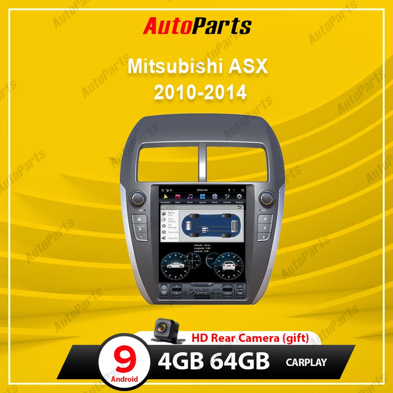 

KUKUZ 10.4" Android 9.0 For Mitsubishi ASX 2010-2014 Car Radio Auto Car DVD Multimedia Player Auto GPS Navigation Car Stereo BT