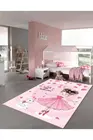 Забавный розовый коврик с рисунком балерины для детской комнаты, игровой коврик, татами, декоративный коврик, украшение для спальни