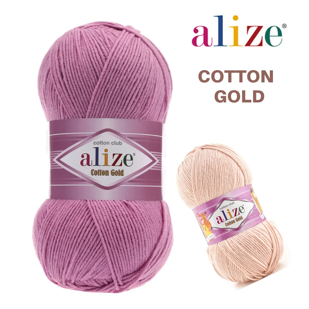 

Alize Cotton Gold 100 Gr Soft Yarn Hand Knitting Crochet Thread DIY Amigurumi Baby Knitwear Scarf Blanket Shawl Sweater Cardigan