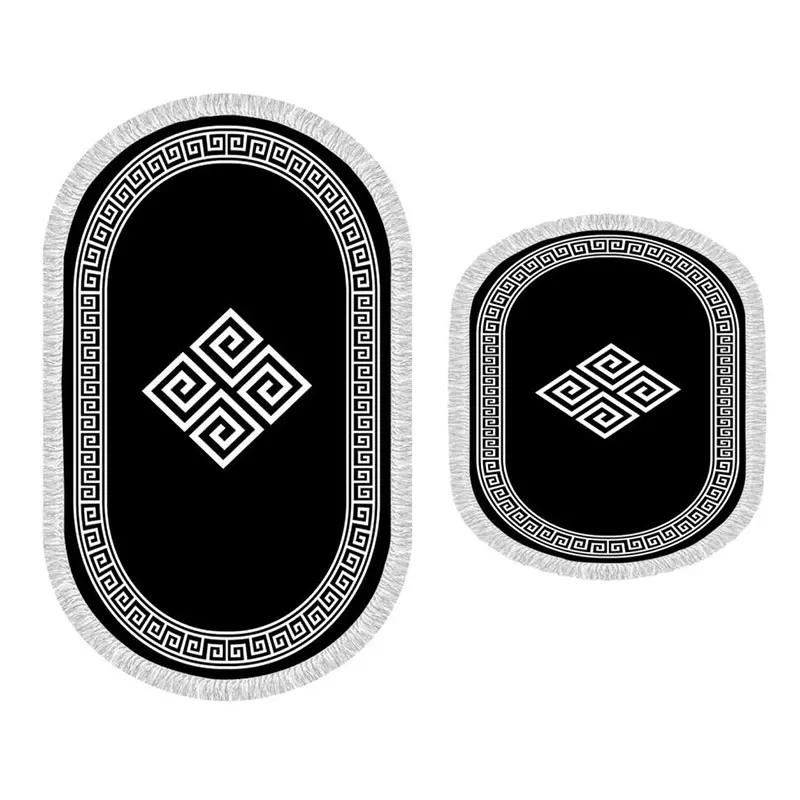 

New Season Velvet Digital Print Dot Non-Slip Base Sign 2 Pieces Bath Mats Set For Bathroom Accessories 60x100 Cm - 60x50 Cm