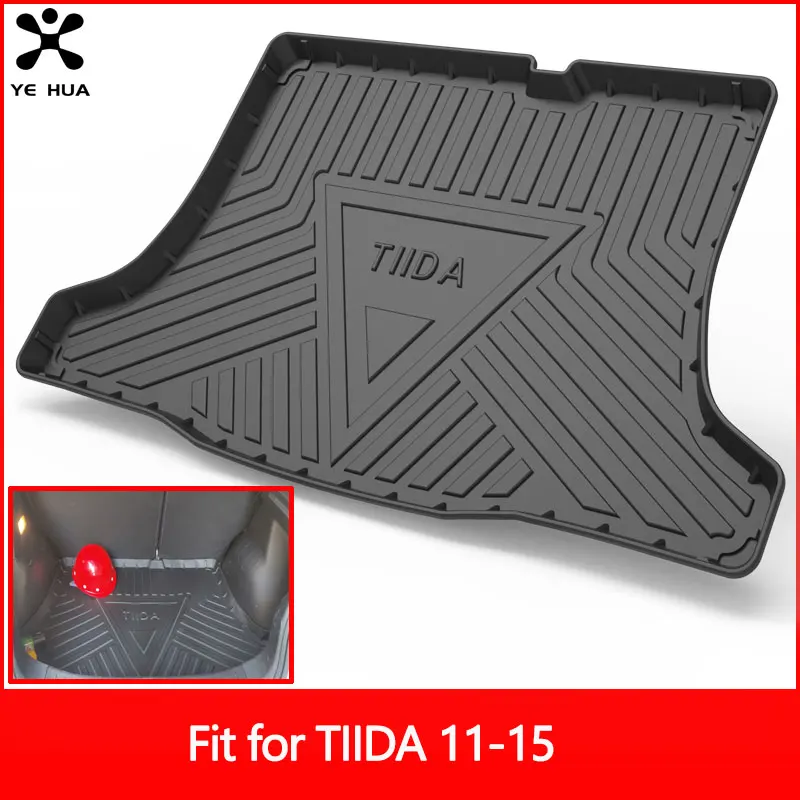 

Specialized Car Rear Trunk Cargo Liner Boot Tray Cover Matt Mat Floor Carpet Kick Pad For Nissan TIIDA 09-15 16-19 06-21