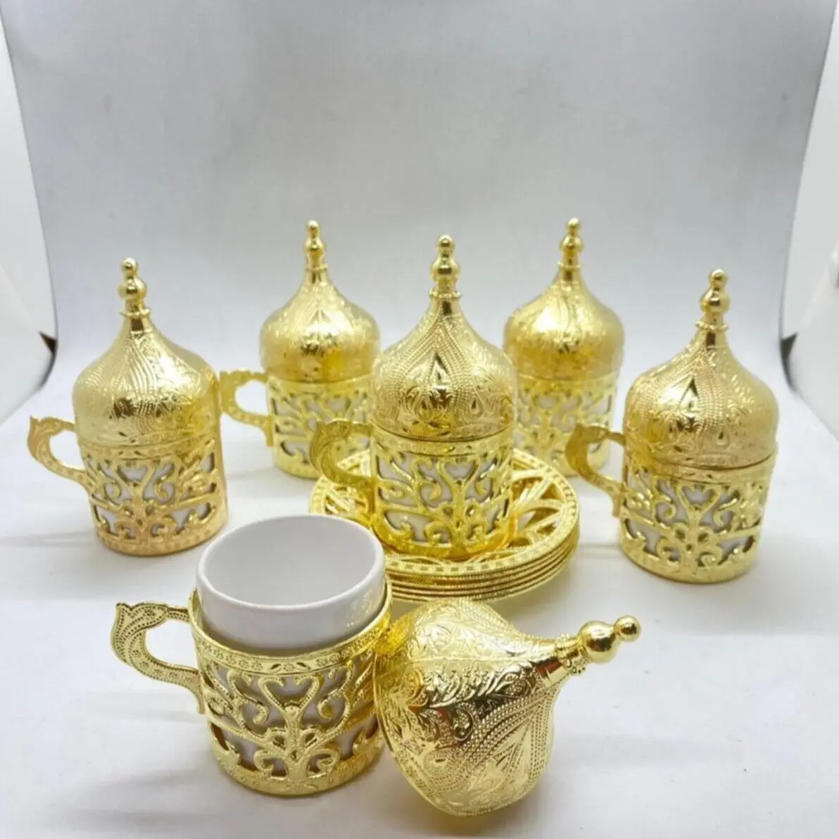 Аутентичный турецкий набор из 2 предметов сервировка греческого арабского кофе