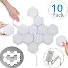 Современные креативные шестиугольные настенные светильники, умные светодиодный ные Светодиодные ночные светильники с Сотами, модульные сборные светодиодные сращивающиеся светильники