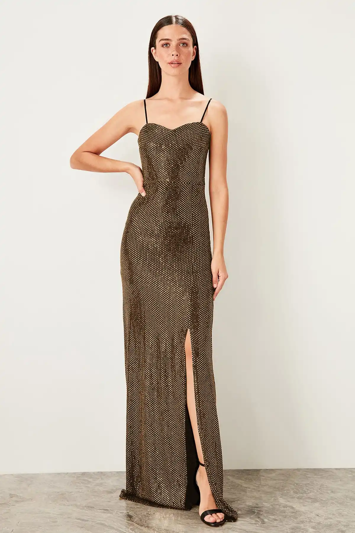 Trendyol мерцающее вечернее платье TPRSS19YL0018|Вечерние платья| |
