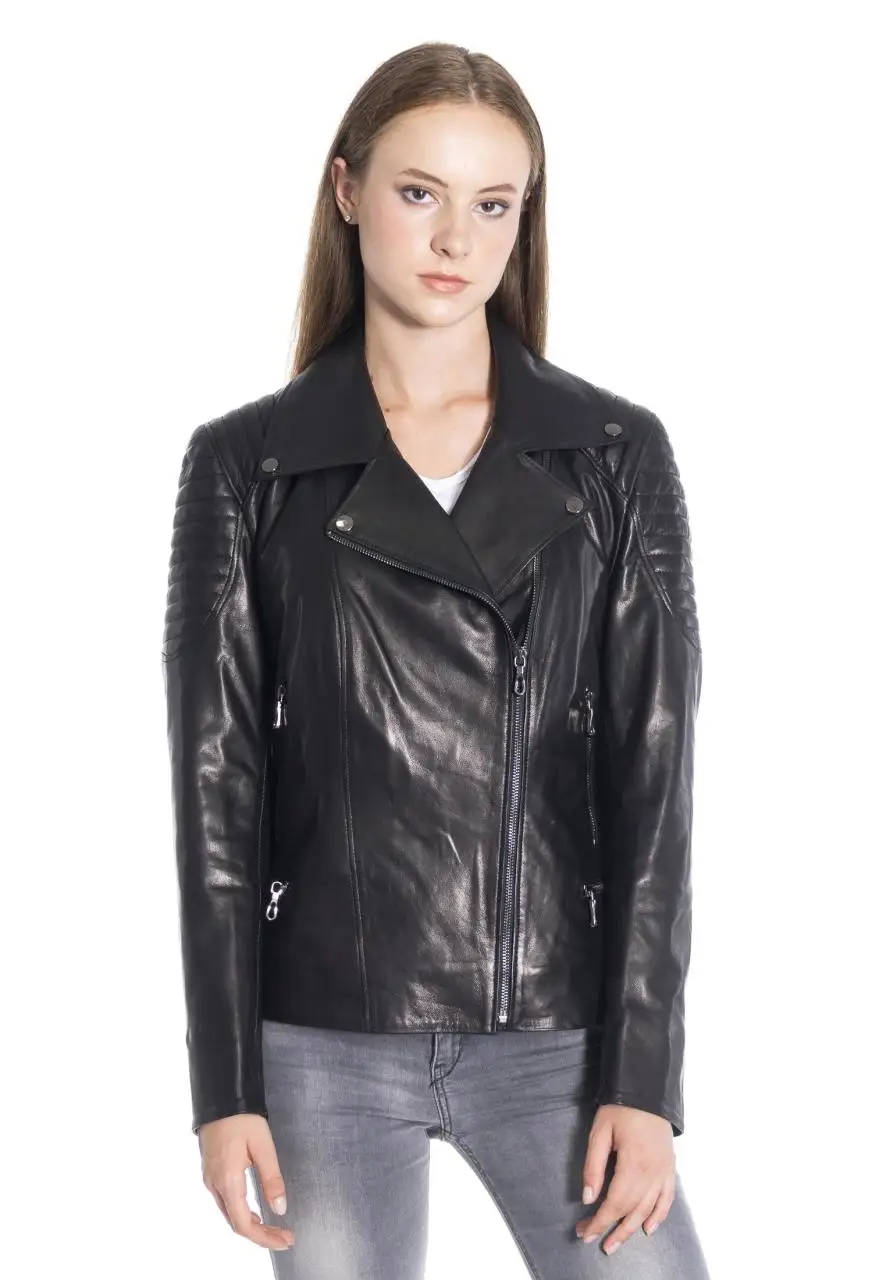 Women Leather Jacket Genuine Real Leather Jacket leather Coat lambskin coat Female Jacket Genuine Leather Women's Black Coat
