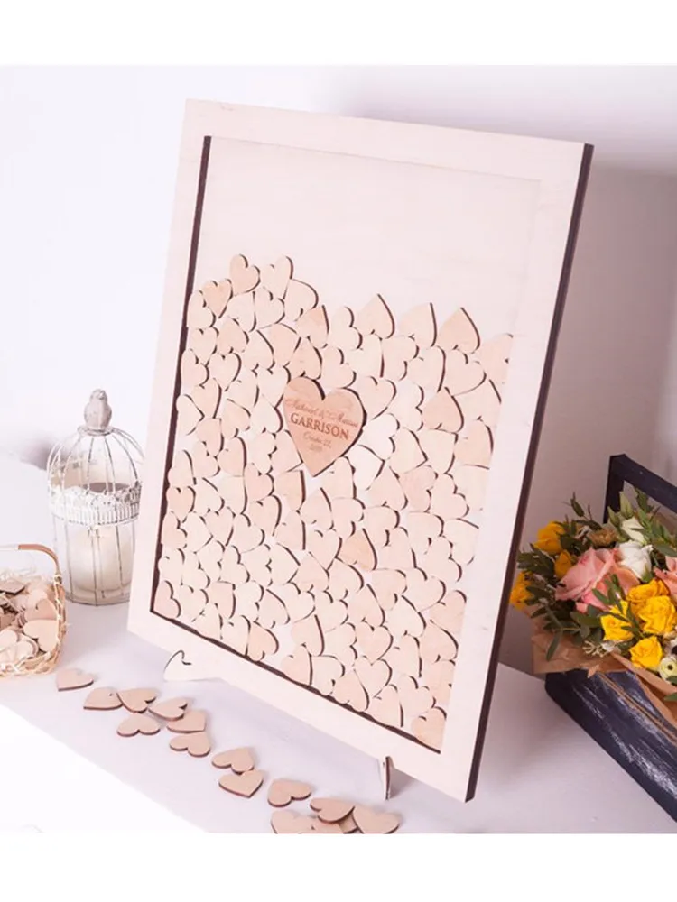 Пользовательские синие тени коробка сердца падение Гостевая книга идеи