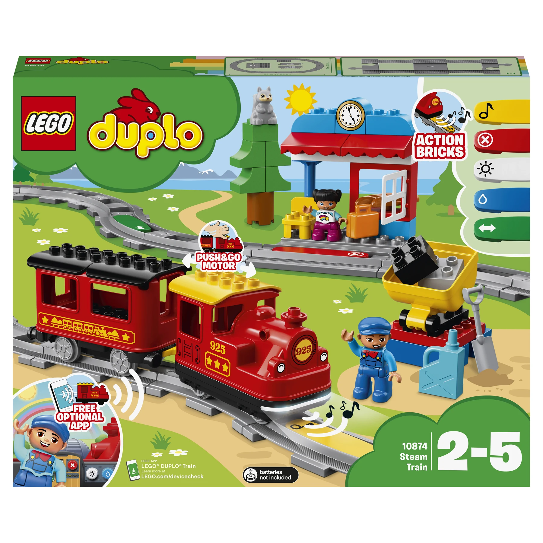 Конструктор LEGO DUPLO Town 10874 Поезд на паровой тяге | Игрушки и хобби