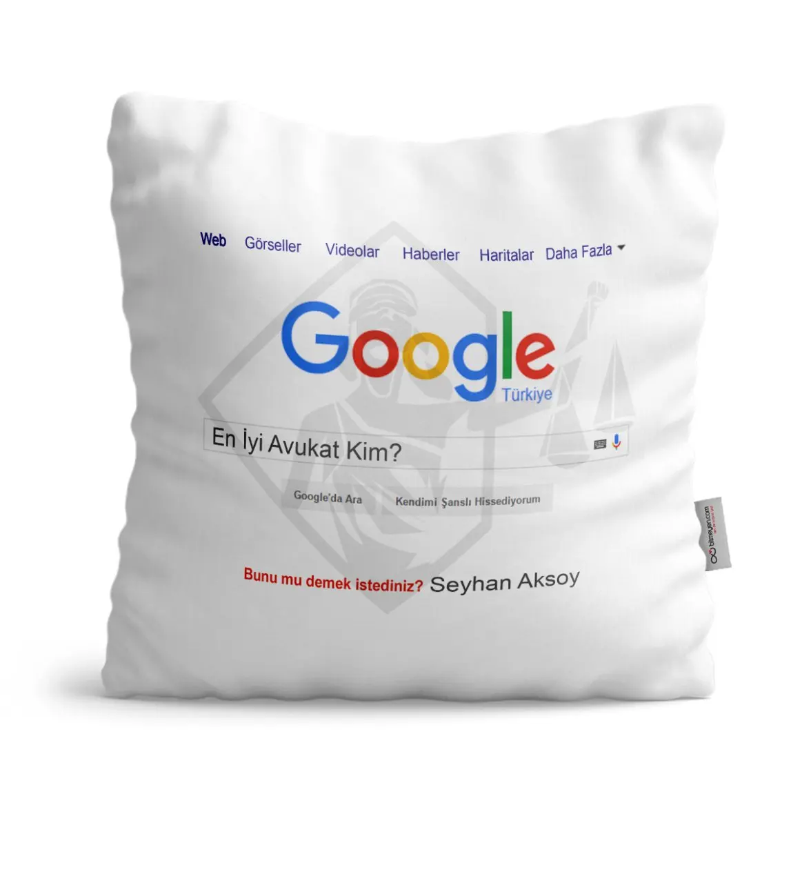 

Персонализированные Заказные Google лучшие адвокаты белая атласная Подушка-1