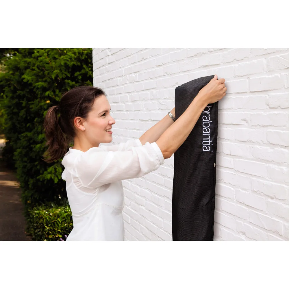 Сушилка настенная для белья Brabantia &quotWallfix&quot 24м навески с чехлом серый металлик