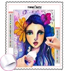 DIY наборы для алмазной живописи круглая Алмазная вышивка AB в виде цветка