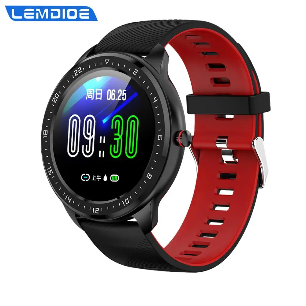 LEMDIOE полноразмерные сенсорные Смарт-часы для мужчин измерения артериального