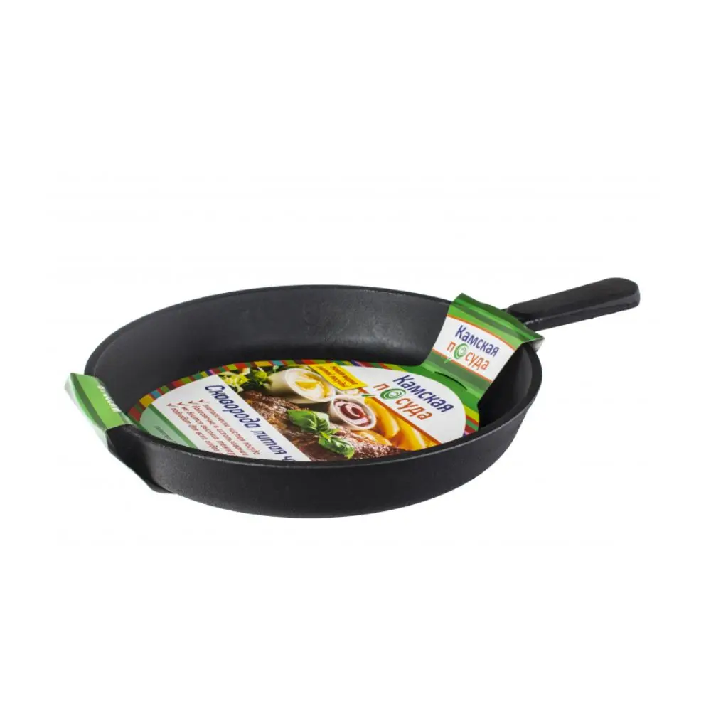 Сковорода с чугунной ручкой алюм.крышка 24 см Камская Посуда |