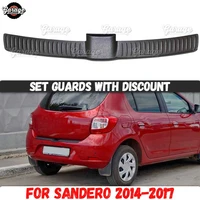 guard of rear bumper for renault dacia sandero 2014 2017 abs plastic accessories protective plate scratches car styling tuning