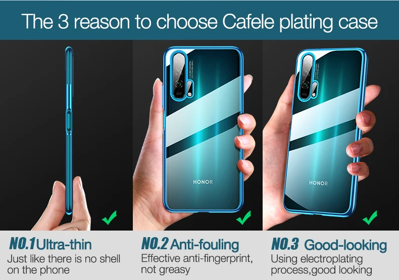 CAFELE новейший чехол для huawei honor 20 pro Мягкий ТПУ ультра тонкий смешанный силиконовый прозрачный блестящий чехол для honor 20