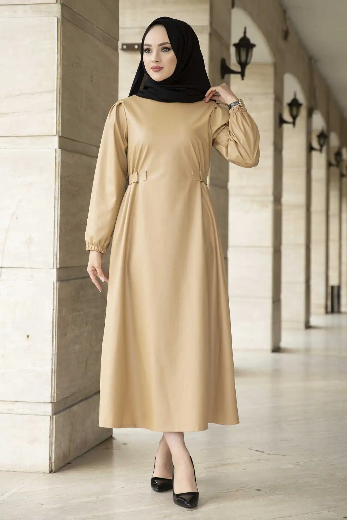 Женское кожаное платье комплект из двух предметов женская одежда с открытыми