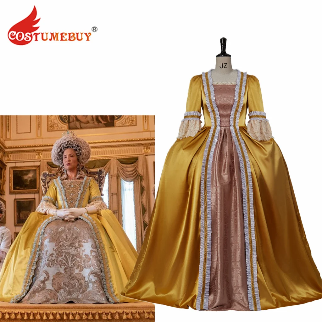 Bridgerton Königin Charlotte Cosplay Kostüm Bridgerton Kleid Regency Ära Ballkleid Rokoko Barock Marie Antoinette Kleid