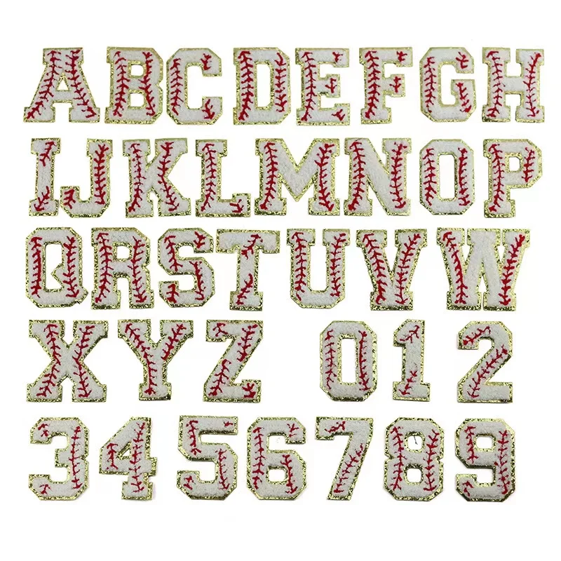 

7CM 3D Colorful A-Z 26 Letters Glitter Chenille Embroidered Patches Stick-on Alphabet Letters Embroidery Applique Stickers DIY