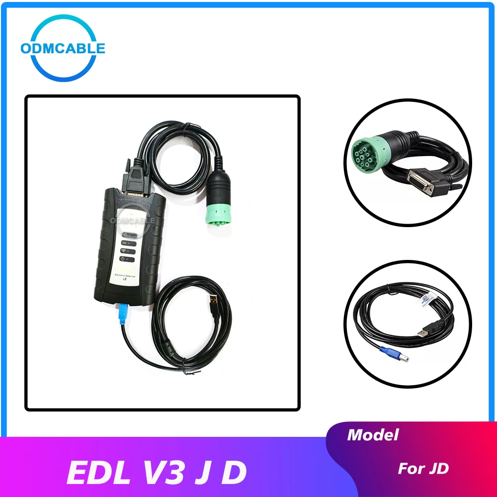 

V5.2 EDL v3 Electronic Data Link Agriculture Tractor Construction Diagnostic JD EDL V2 diagnostic Tool