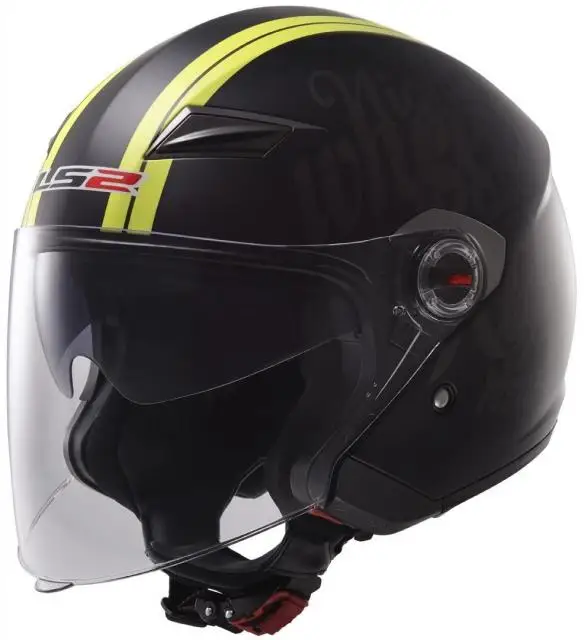 Открытый шлем LS2 OF569 Party Matt Black Yellow XS | Автомобили и мотоциклы