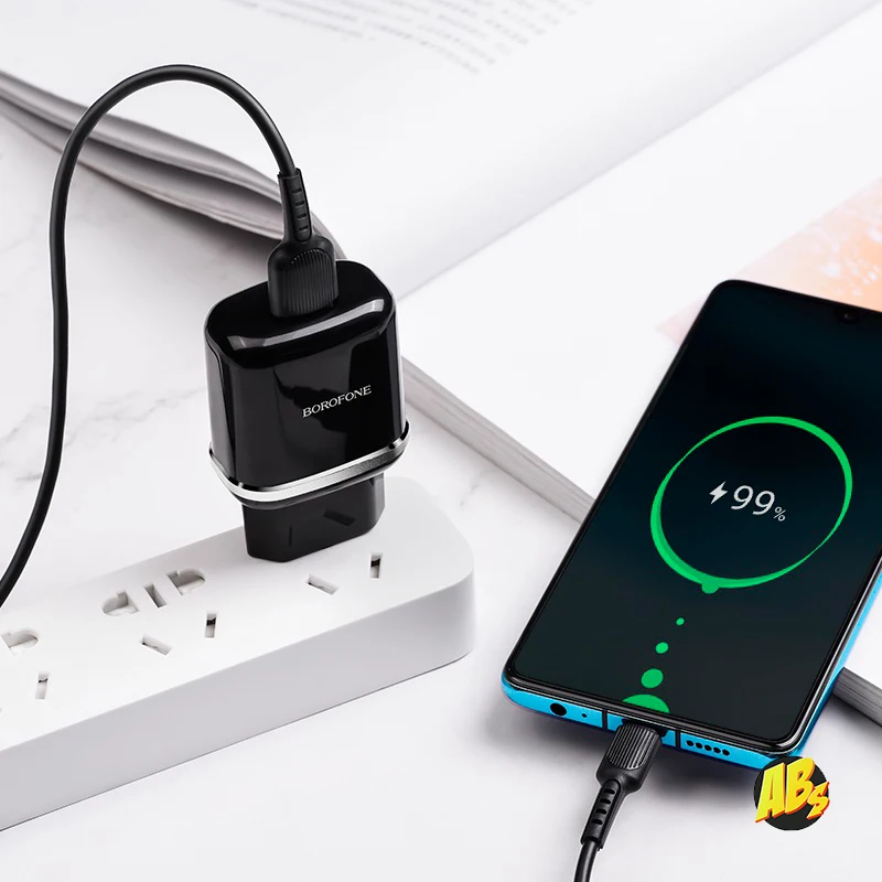 USB зарядный адаптер Borofone QC 3.0 5В 18Вт быстрое зарядное устройство для телефона Samsung