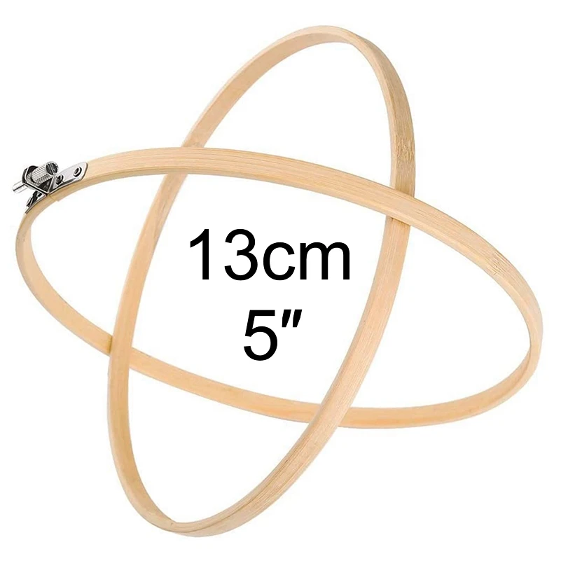 

Embroidery Hoop (13cm) Natural Bamboo Embroidery Tool Embroidery Frame for Embroidery Cross Stitch Durable Without Burr Smooth