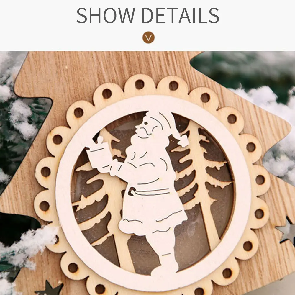 Новый Рождественский светодиодный светильник Рождественская елка деревянный