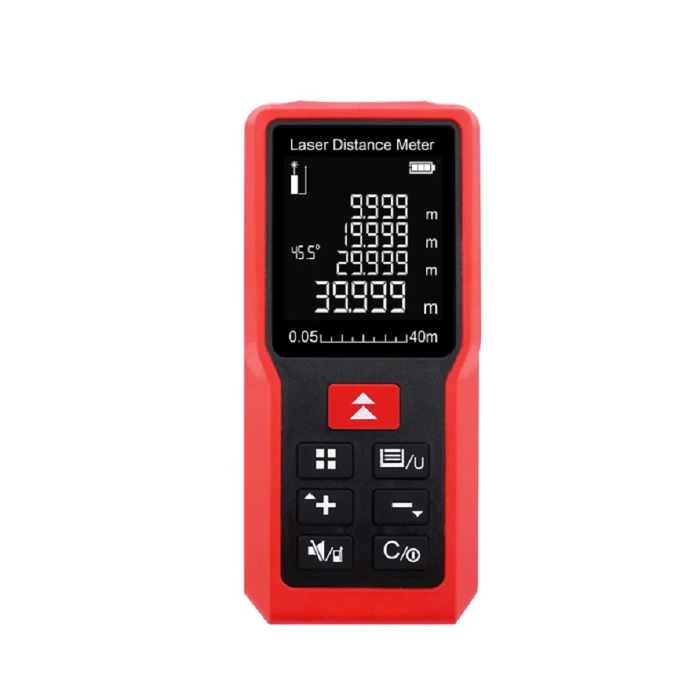 

Heipoe Measure Volume, Area, Angle Laser Range finder Building Measure tool 40M Digital Distance meter with LCD