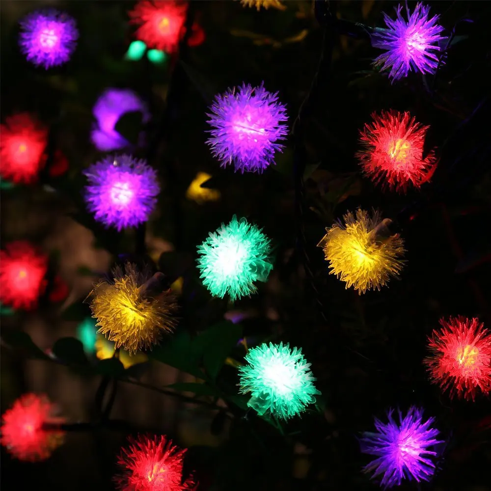 

Christmas Tree Snow Flakes Fairy Lights Snowballs LED String Lights Xmas Party Home Garden Garland Decoration Light