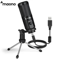 MAONO USB Microphone With Mic Gain 192Khz 24Bit Podcast Computer Condenser Mic for Recording Gaming Streaming Youtube PM461TR
