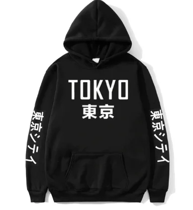 SIL025 Women's Thin Hoodies Tokyo City Printing a001 Pullover Sweatshirt Spring And Autumn Hip Hop Streetwear | Женская одежда