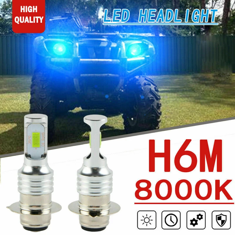 

2x HEADLIGHTS FOR YAMAHA GRIZZLY 660, 400, 450, 350, 125 LED BULBS