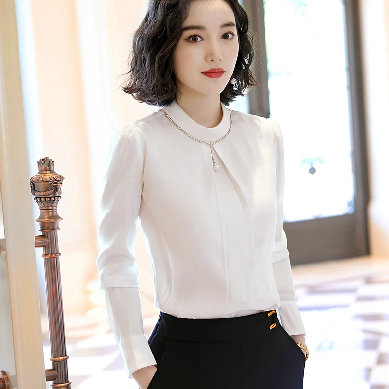 Женская блестящая блузка Lenshin рабочая одежда высокого качества женские топы для