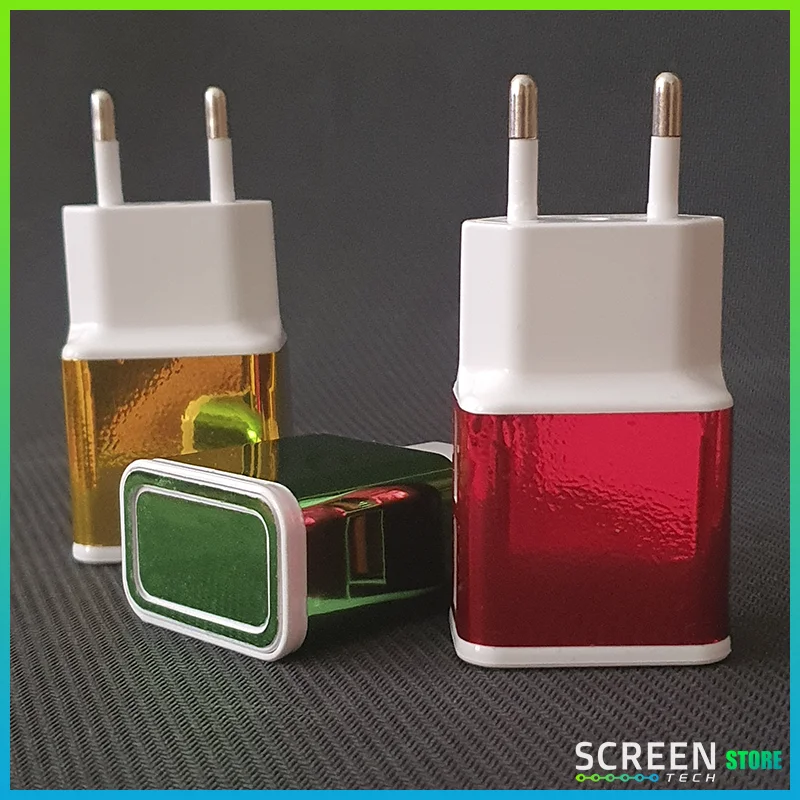 Сетевое зарядное устройство 2xUSB Type-A 2.4A зарядка для android смартфонов зеленый