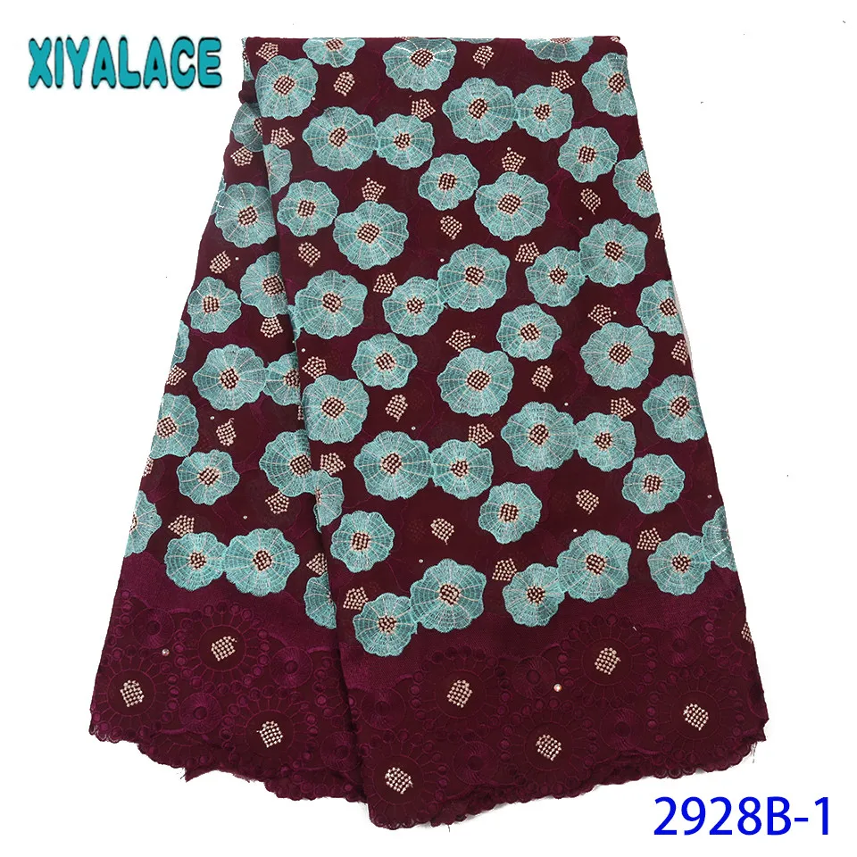

Nigeria Lace Fabric 2019 High Quality Lace,Latest Lace Embroidery Dubai Lace Fabric with Stones KS2928B-1