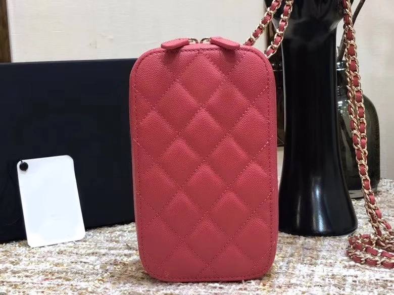 

Classic high-end custom brand-name luxury women's handbags one-shoulder diagonal caviar chain mobile phone bag fashion
