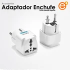 Белый Универсальный Переходник-переходник, вилка европейского, американского, американского, английского, британского стандартов, вилка вор для умного дома