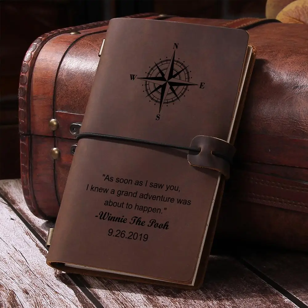 Блокнот для путешествий с текстом на заказ блокнот письма кожаный дорожный