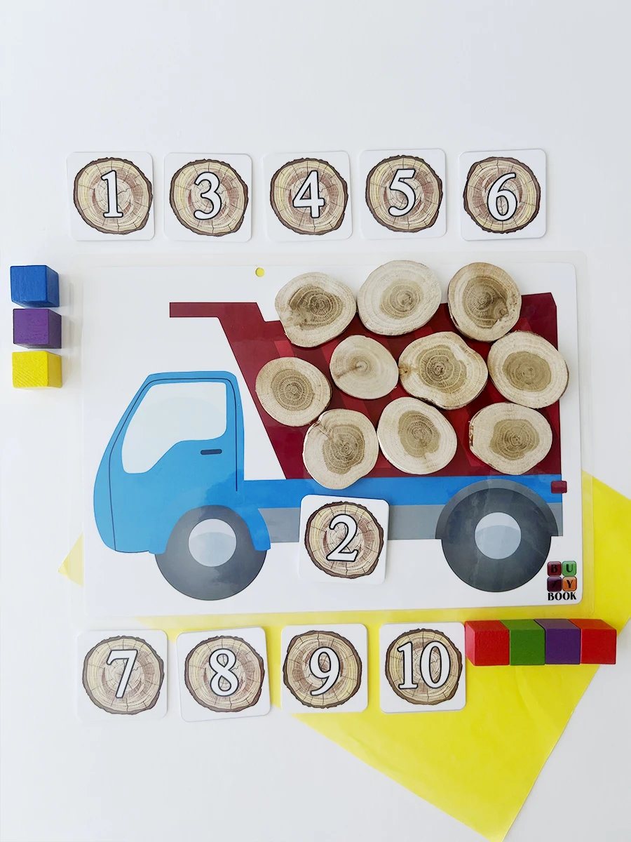Развивающая настольная игра на липучках &quotГрузовик со спилами&quot/раннее
