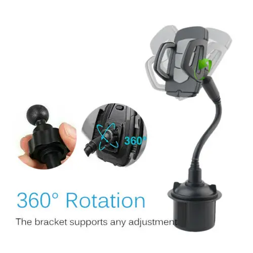 

Universal Car Mount Adjustable Gooseneck Cup Holder Cradle for Cell Phone iPhone