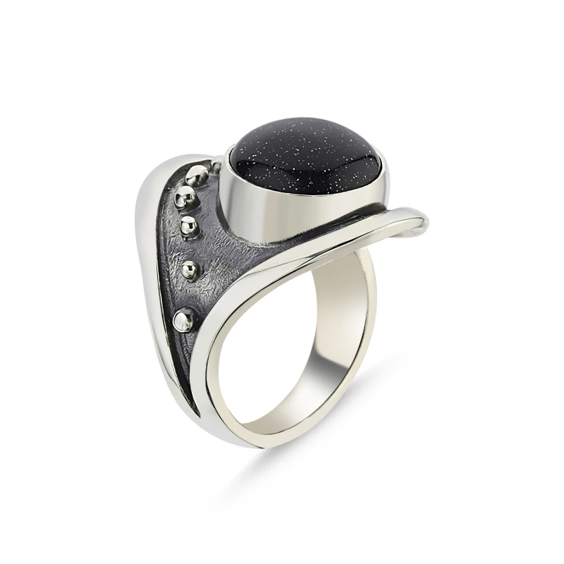 

Silver 925 Sterling Blue Star Stone Handwork Ring