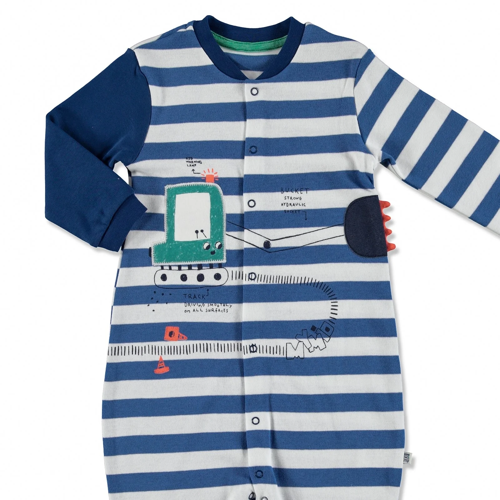 ebebek Mymio Summer Baby Boy Scoop Interlock Snaps Neck Romper |