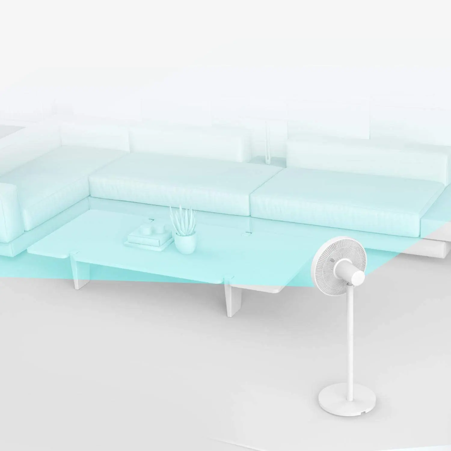 Bestellen Xiaomi Stand Fan, Mi Smart Standing Fan 2 Natürliche Klimaanlage, Stille, Intelligente, Wi-Fi, App