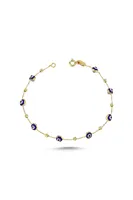 Gold Evil Eye Beaded Dorica Bulk Tifany Bracelet TTGBLANZ103 -Certified 14K Gold-A perfect gift for your loved Ones