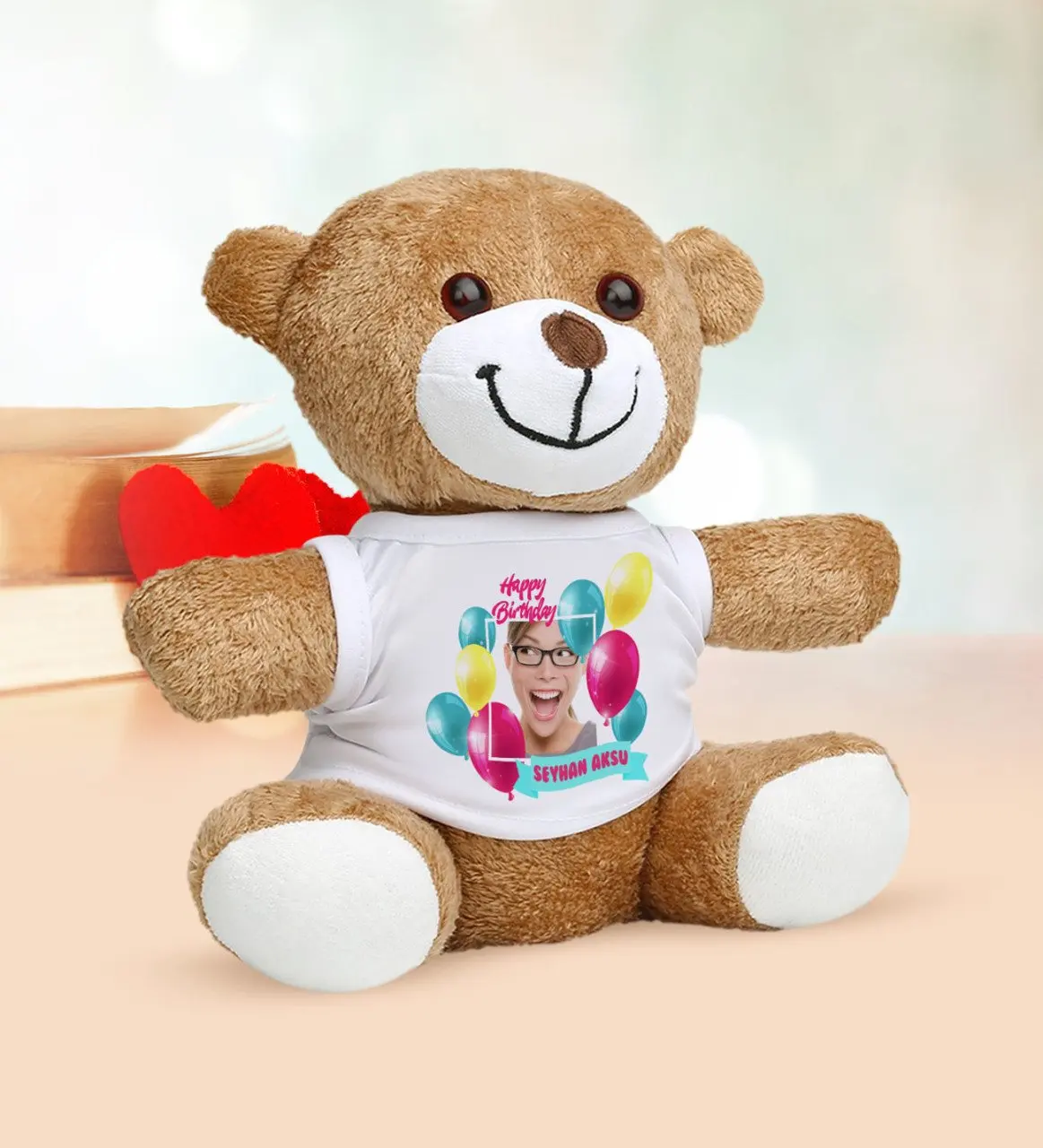 

Персонализированные фото день рождения плюшевый мишка-1