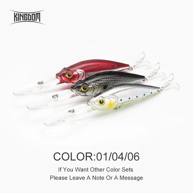 Color 01 04 06 Kingdom Fishing Приманка подвесной гольян 60 мм 7,2 г 70 мм 10 г крепкие крючки искусственные жесткие Джеркбейт воблеры шесть цветов Модель 5502 - Цвет: Color 01 04 06