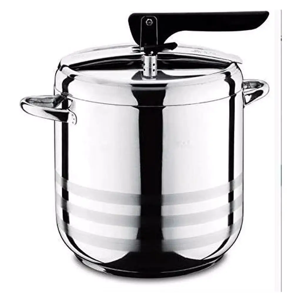 

Manheim 9 Liter Stainless Steel Pressure Cooker Strong Safety System Capsule Base Used On All Hobs Including Induction
